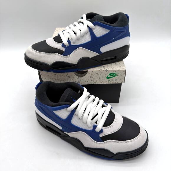 Air Jordan 4 RM Motorsports Blue White Black Sneakers Size 8.5 BNIB FQ7939-140